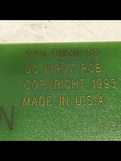 Used VAN DORN DC Input Board 330037 PC330-037 Used