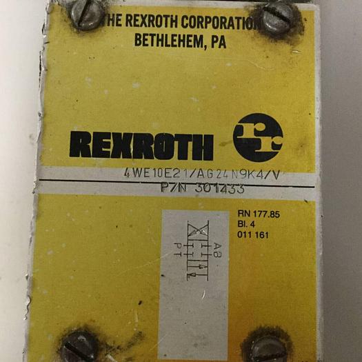 Used REXROTH Solenoid Valve 4WE10E21AG24N9K4V #91425