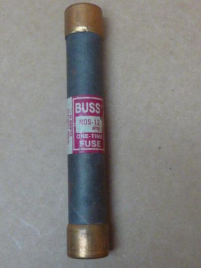Used BUSS / BUSSMANN 12 Amp Fuse NOS-12 #36146