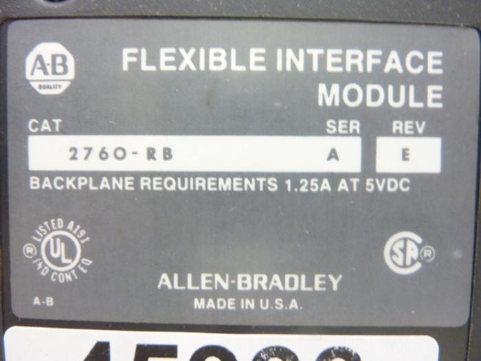 Used ALLEN BRADLEY Flexible Interface Module 2760-RB SER A #45993