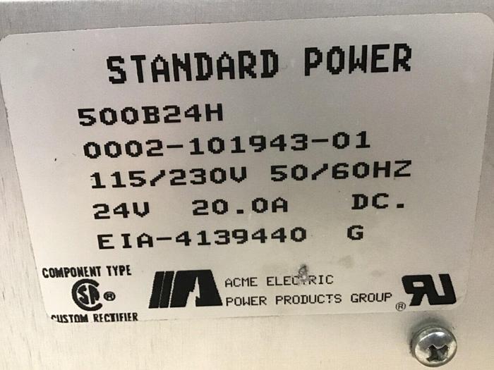 Used ACME ELECTRIC Power Supply 500B24H Used