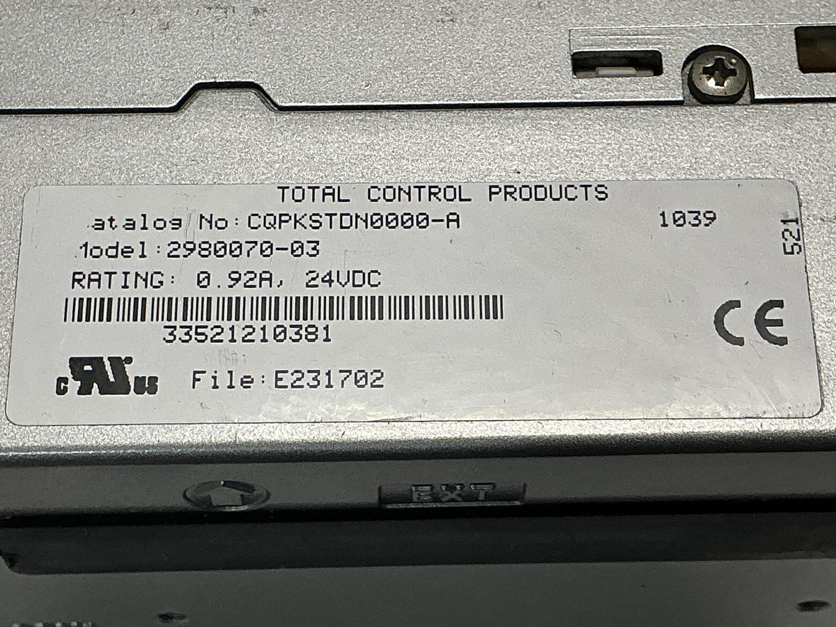 Used TOTAL CONTROL PRODUCTS 2980070-03
