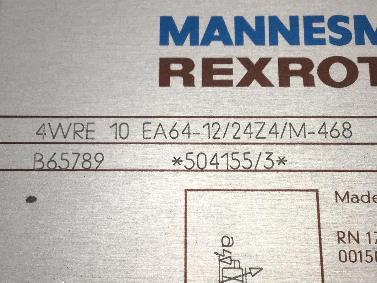 Used MANNESMANN REXROTH Proportional Flow Control Valve 4WRE10EA641224Z4M468 Used