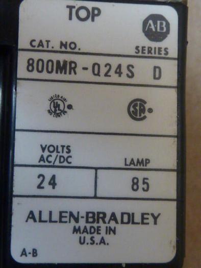 Used ALLEN BRADLEY Indicator Light 800MR-Q24S GREEN #30411 DNL SCRAPPED