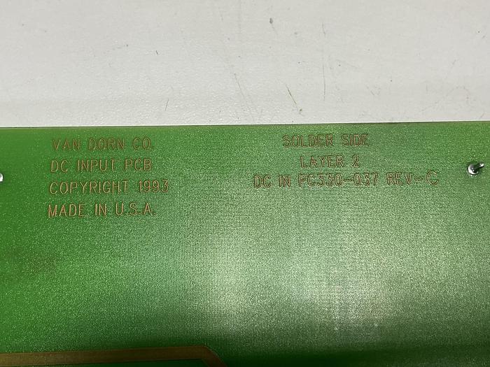 Used VAN DORN PC330-037 REV-C