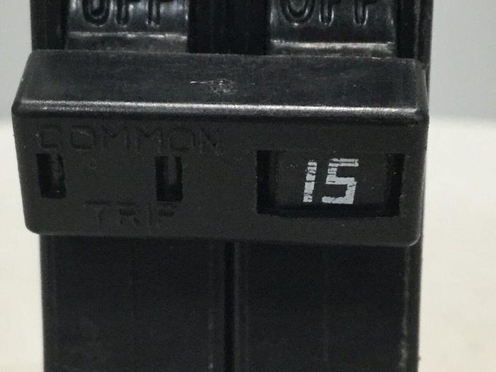 Used CUTLER HAMMER 15 Amp Circuit Breaker QCR2015 #104102