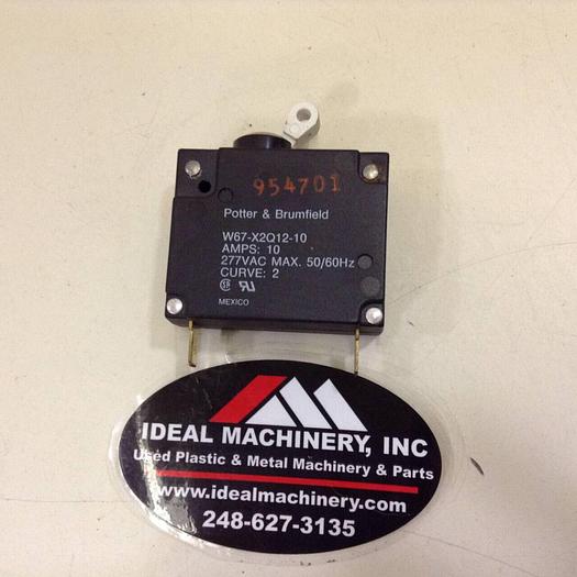 Used POTTER & BRUMFIELD 10 Amp Circuit Breaker W67-X2Q12-10 #75670