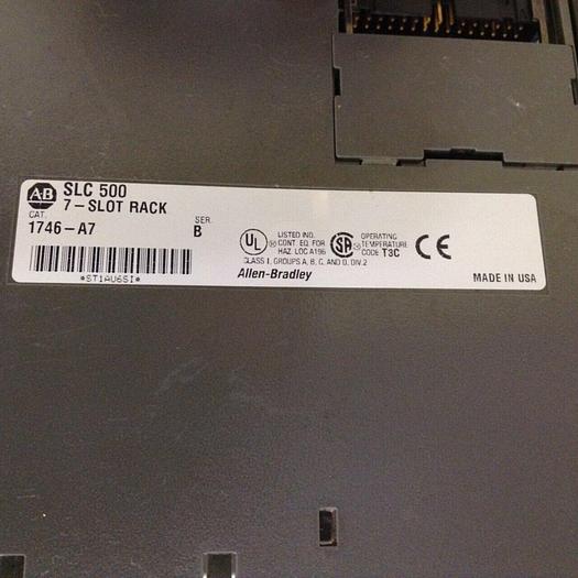 Used ALLEN BRADLEY Power Supply & Slot Rack 1746-P1 SER A / 1746-A7 SER B #74052