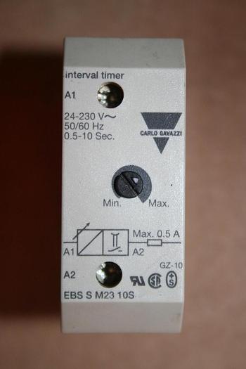 Used CARLO GAVAZZI Interval Timer EBS S M23 10S #18881