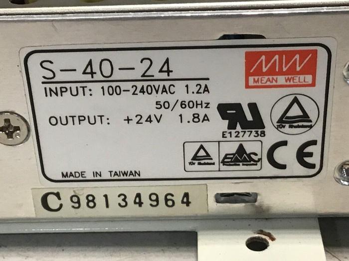 Used MW CONTROLS Power Supply S-40-24 #128871