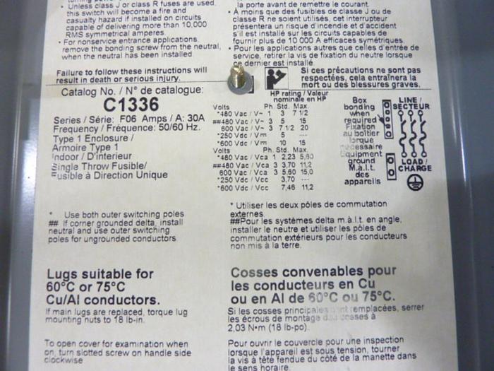 Used FEDERAL PIONEER Safety Switch C1336 #42998