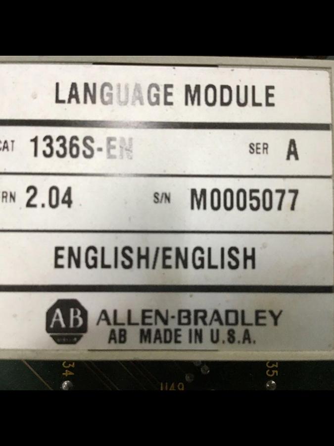 Used ALLEN BRADLEY Drive 1336S-B015-AN-EN SER B #141724