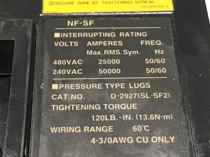 Used MITSUBISHI 125 Amp Circuit Breaker NF-SF3125 #119966