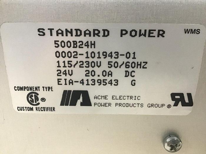 Used ACME ELECTRIC Power Supply 500B24H USED