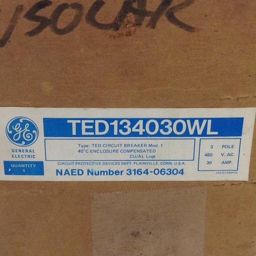 Used GENERAL ELECTRIC 30 Amp Circuit Breaker TED134030 #71688