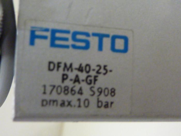 Used FESTO Pneumatic Cylinder DFM-40-25-P-A-GF #57324