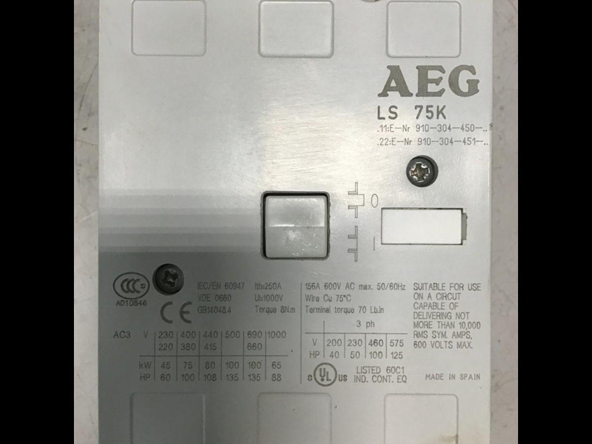 Used AEG Contactor LS75K #144006
