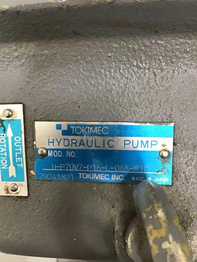 Used TOKIMEC Hydraulic Pump U-P70V7-P16-L-068-M3C Used