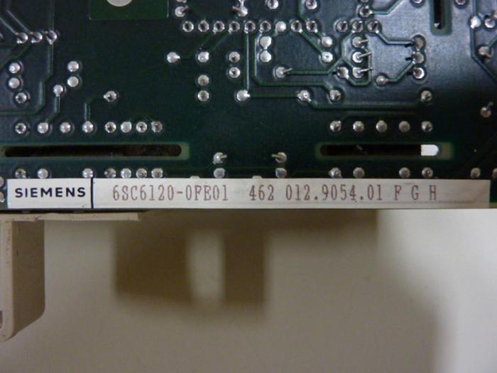 Used SIEMENS Simodrive Board 6SC6120-0FE01 #53424