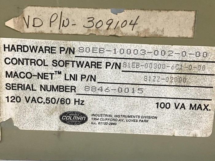 Used BARBER COLMAN Process Module 80EB-10003-002-0-00 #112277