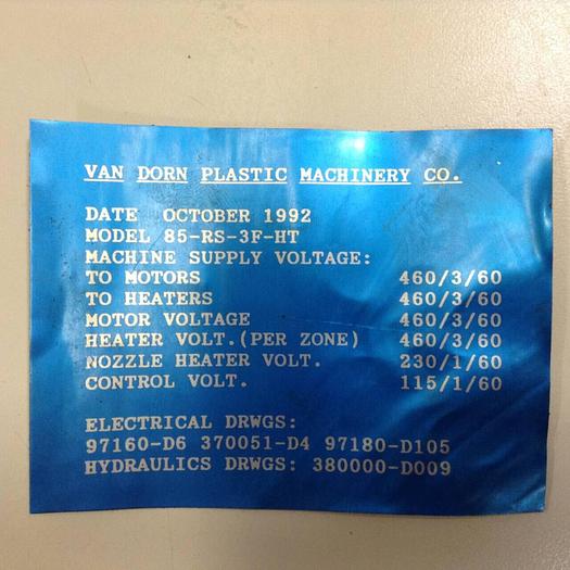 Used VAN DORN Power Supply 370082-B2 #100569