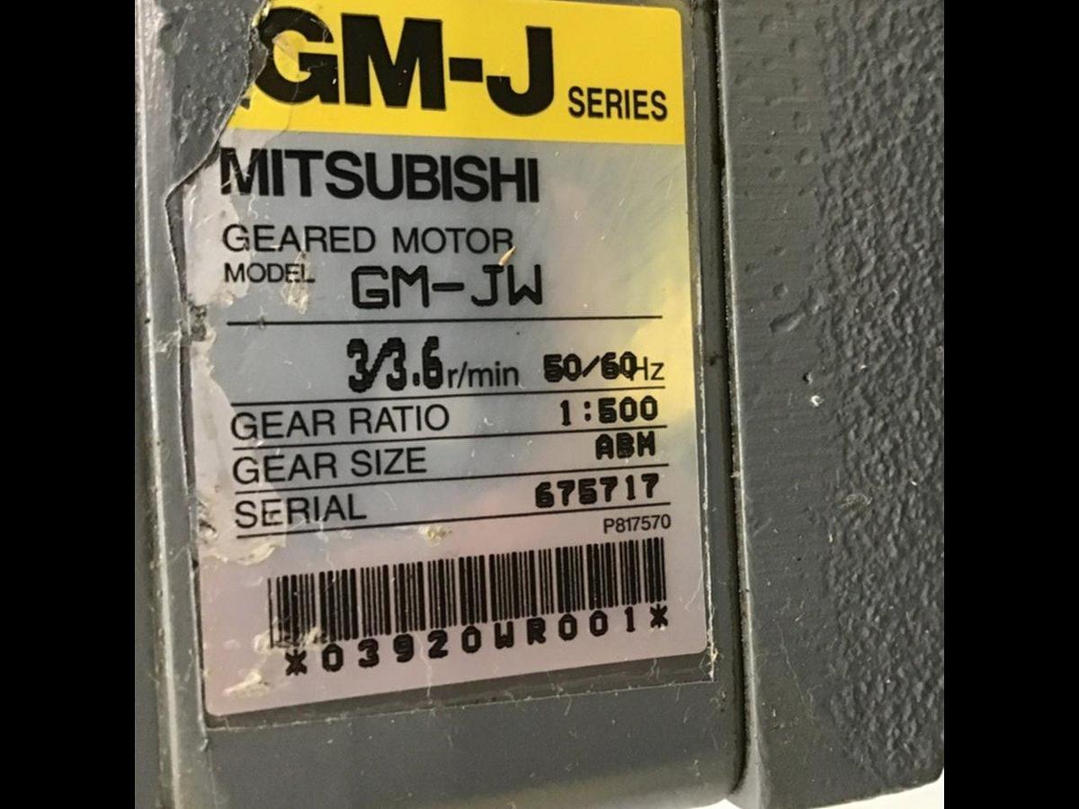 Used MITSUBISHI Gearmotor w/ Feed Throat Slide GM-JW Used