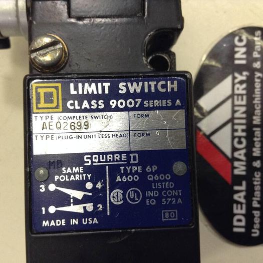Used SQUARE D Limit Switch 9007AEQ2699 #73630