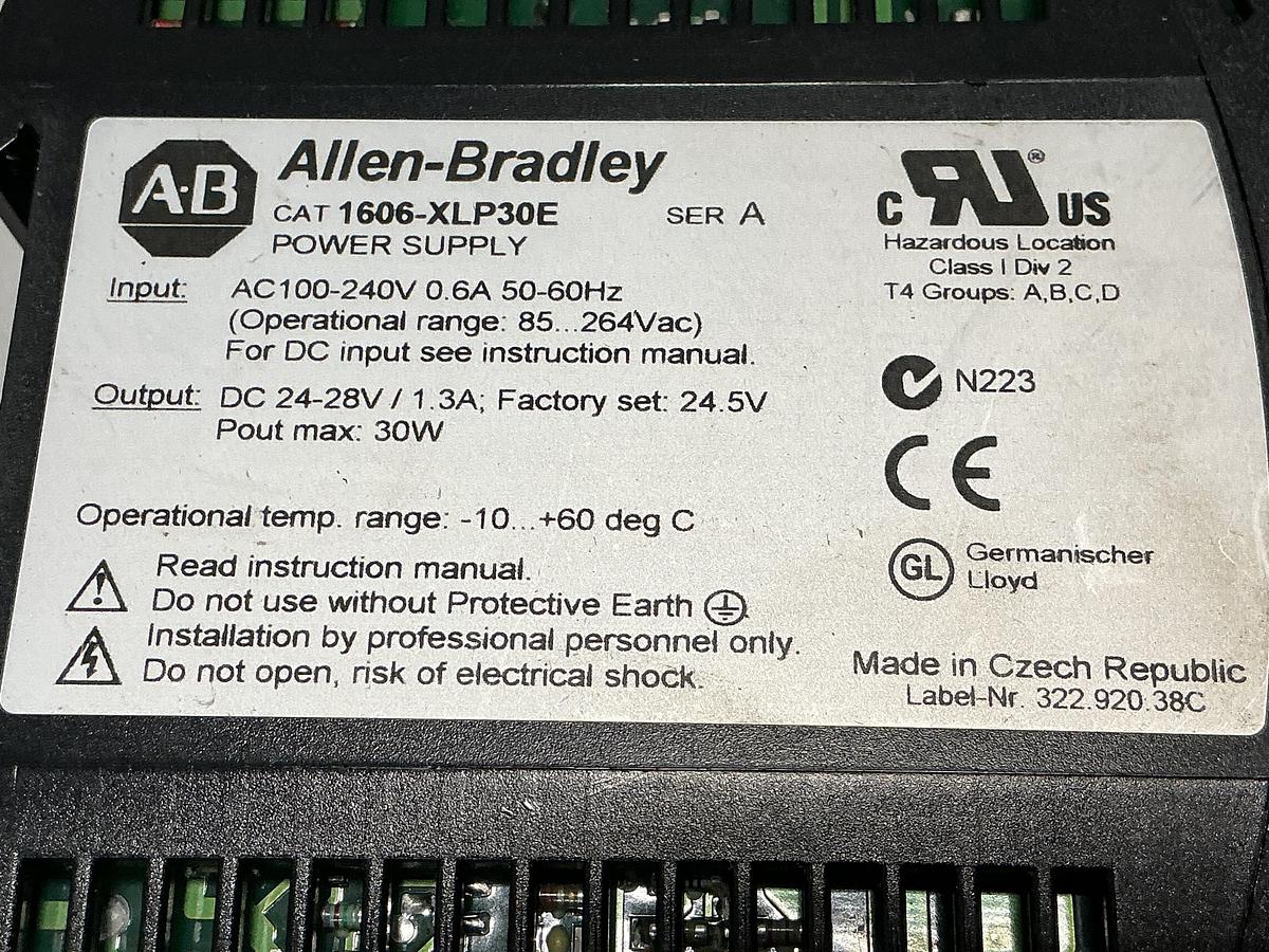 Used ALLEN BRADLEY 1606-XLP30E SER. A