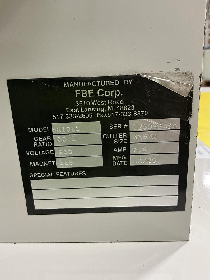 Used 2020 FBE SR1013 GRINDER GRANULATOR