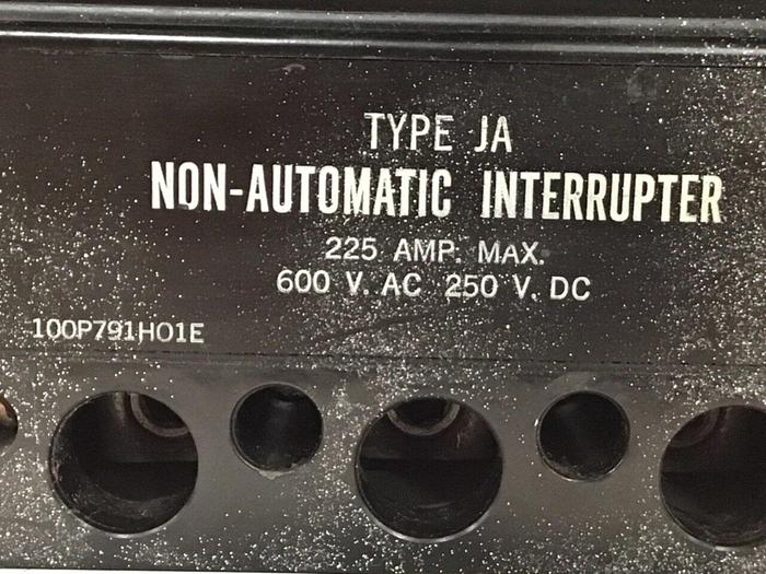 Used WESTINGHOUSE 225 Amp Circuit Breaker JA3225NW #126088