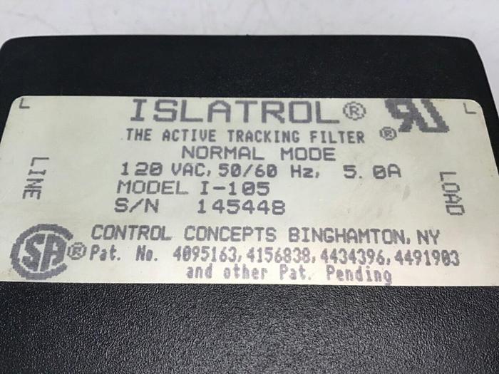 Used ISLATROL Active Tracking Filter I-105 Used