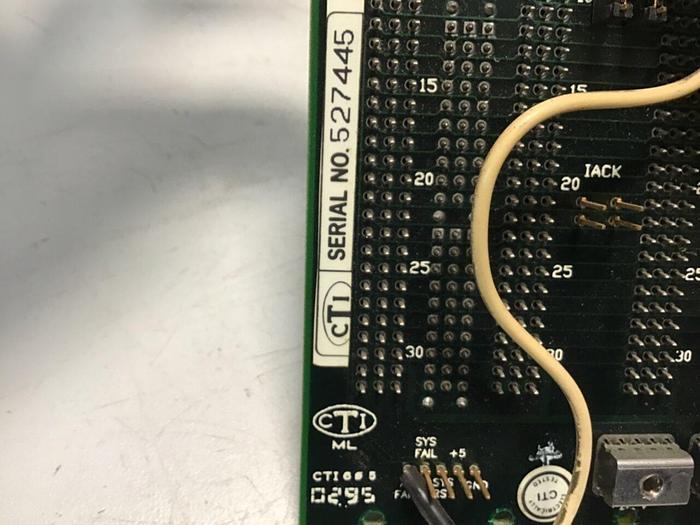 Used CTI Van Dorn Control Rack Board CTI 605 Z9519578B #117749