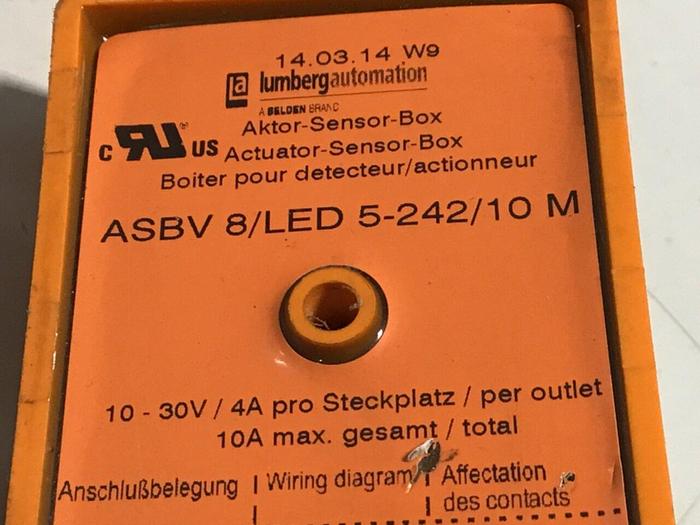 Used LUMBERG Distribution Box ASBV8/LED 5-242/10M #116153