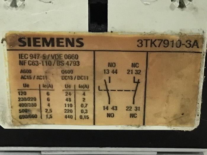 Used SIEMENS Contactor 3TK34 #133082
