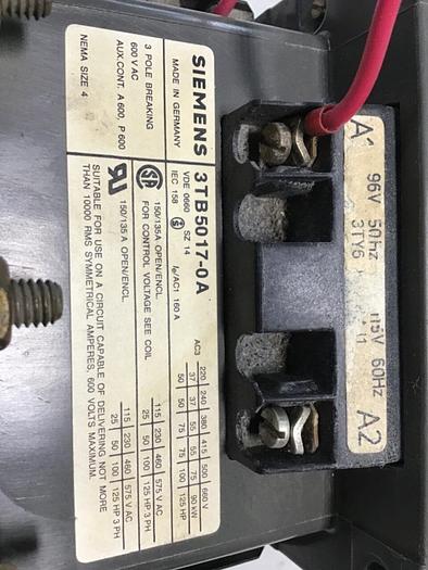 Used SIEMENS Contactor 3TB5017-0A #140118