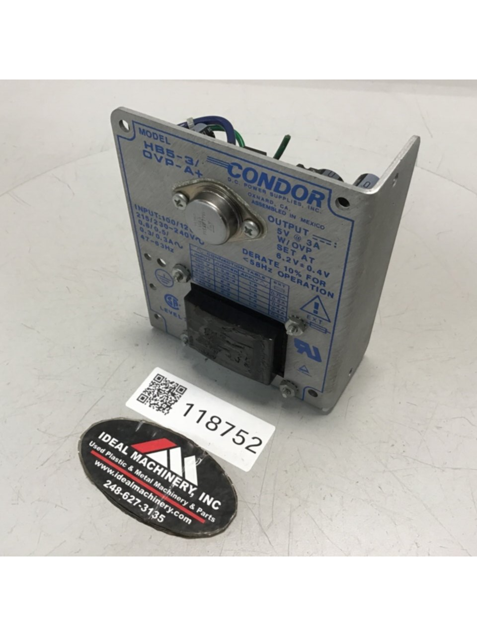 Used POWER ONE Power Supply HB5-3/OVP-A+ USED