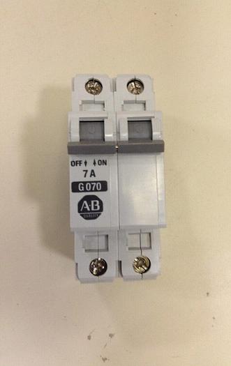 Used ALLEN BRADLEY 7 Amp Circuit Breaker 1492-CB2/G070 SER B #79644