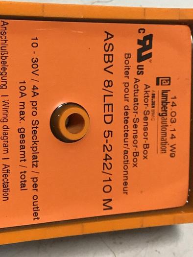 Used LUMBERG Distribution Box ASBV8/LED 5-242/10M #117542