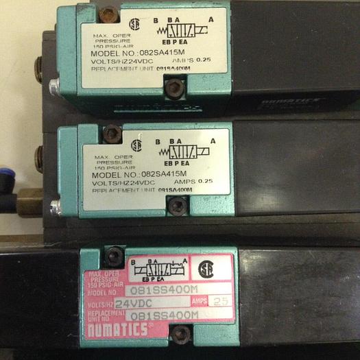 Used NUMATICS Control Block w/ Valves 082SA415M #80016