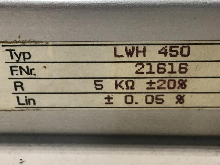 Used NOVOTECHNIK Linear Transducer LWH450 #140488