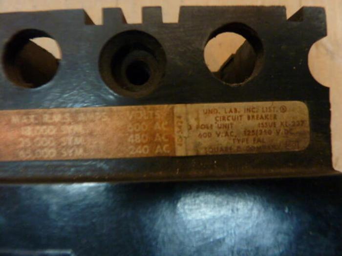 Used SQUARE D 70 Amp Circuit Breaker FHL36070 #28452