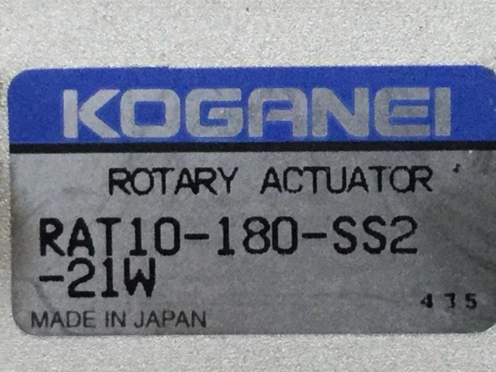 Used KOGANEI Rotary Actuator RAT10-180-SS2-21W #104818