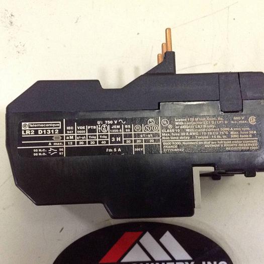 Used TELEMECANIQUE Overload Relay LR2D1312 #75652
