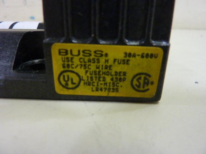 Used BUSSMANN 30 Amp Fuse Holder H60030-2C #59277