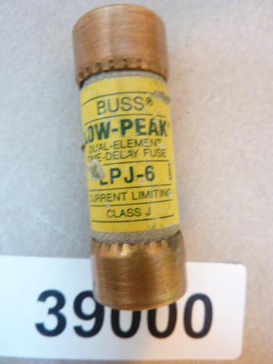 Used BUSSMANN 6 Amp Fuse LPJ-6 #39000