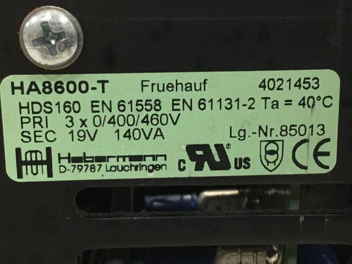 Used HABERMANN Transformer HA8600-T #108857