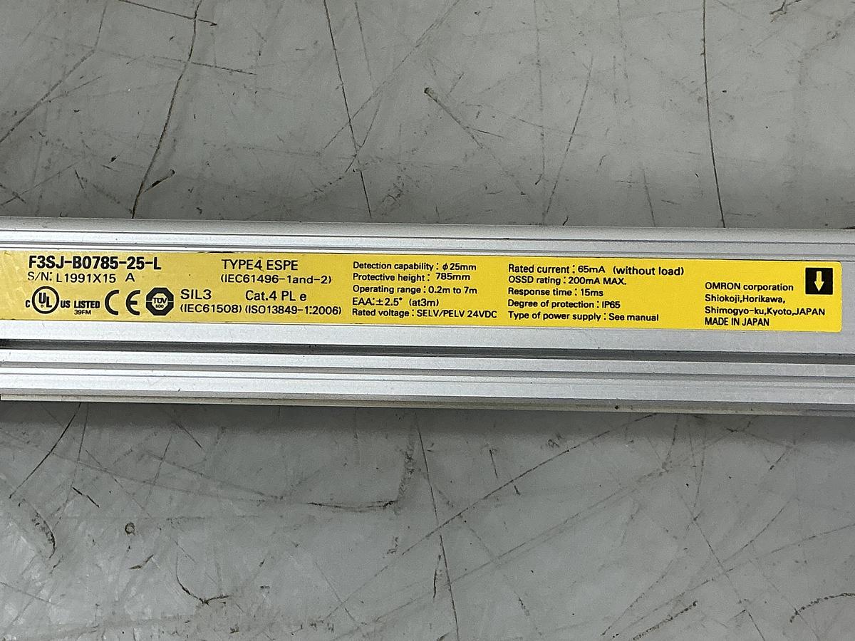 Used OMRON F3SJ-B0785-25-L