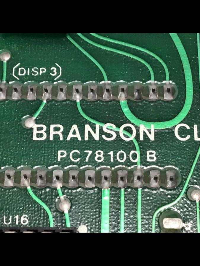 Used BRANSON Logic Board PC78100 B #119511