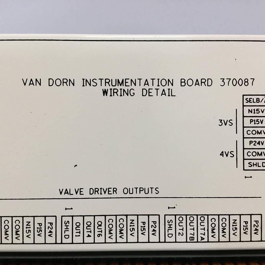 Used VAN DORN Instrumentation Board 370087 USED