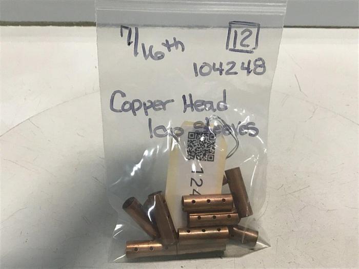 Used BOYAR-SCHULTZ Copper Head QTY: 12 104248 / SLEEVES #124958